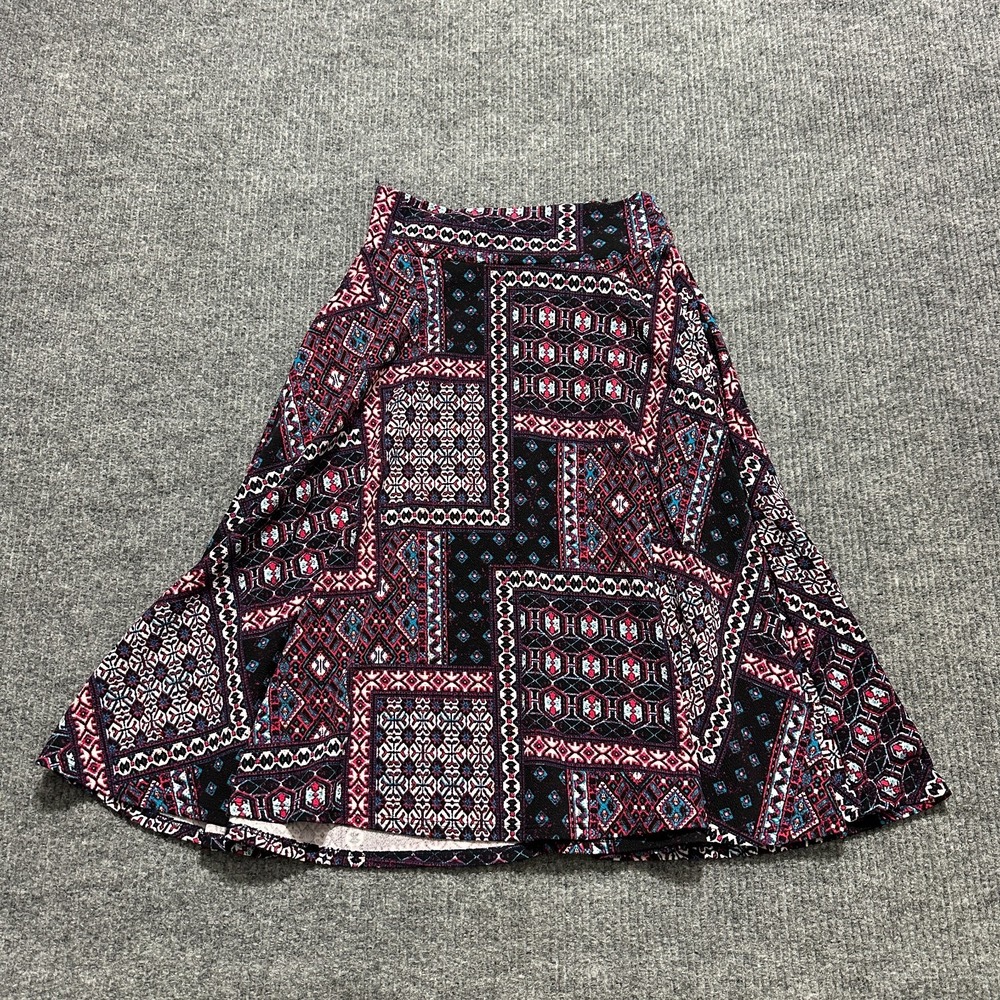 Agnes & Dora Womens Skirt Size XS Multicolor Boho Geometric A-Line Midi Stretch
